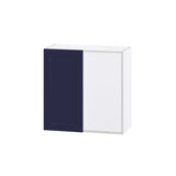 Hugo&Borg Lorette 30-in W x 30-in H x 14-in D Navy Blue Wall Fully Assembled Cabinet (Recessed Panel Shaker Door Style)