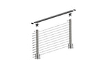 CityPost Deck Mount Bronze Steel Deck Cable Rail Kit