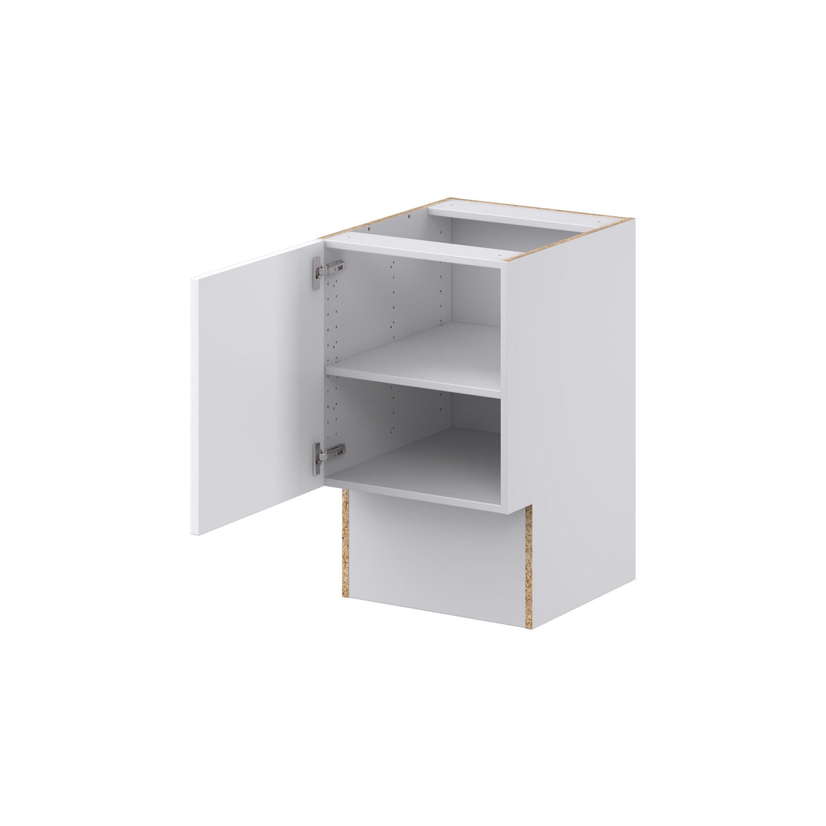 Hugo&Borg Lasalle 18-in W x 34.5-in H x 21-in D Bright White Slab Base Fully Assembled Cabinet (Flat Panel Slab Door Style)