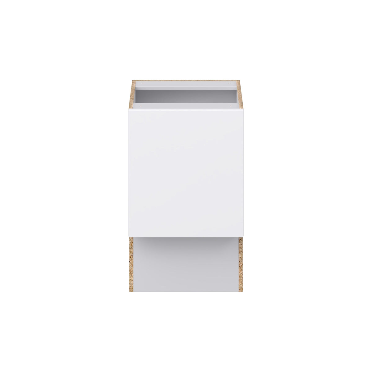 Hugo&Borg Lasalle 18-in W x 34.5-in H x 21-in D Bright White Slab Base Fully Assembled Cabinet (Flat Panel Slab Door Style)