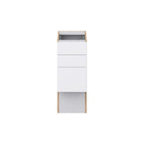 Hugo&Borg Lasalle 12-in W x 30-in H x 21-in D Bright White Slab 4-Drawer Base Fully Assembled Cabinet (Flat Panel Style)