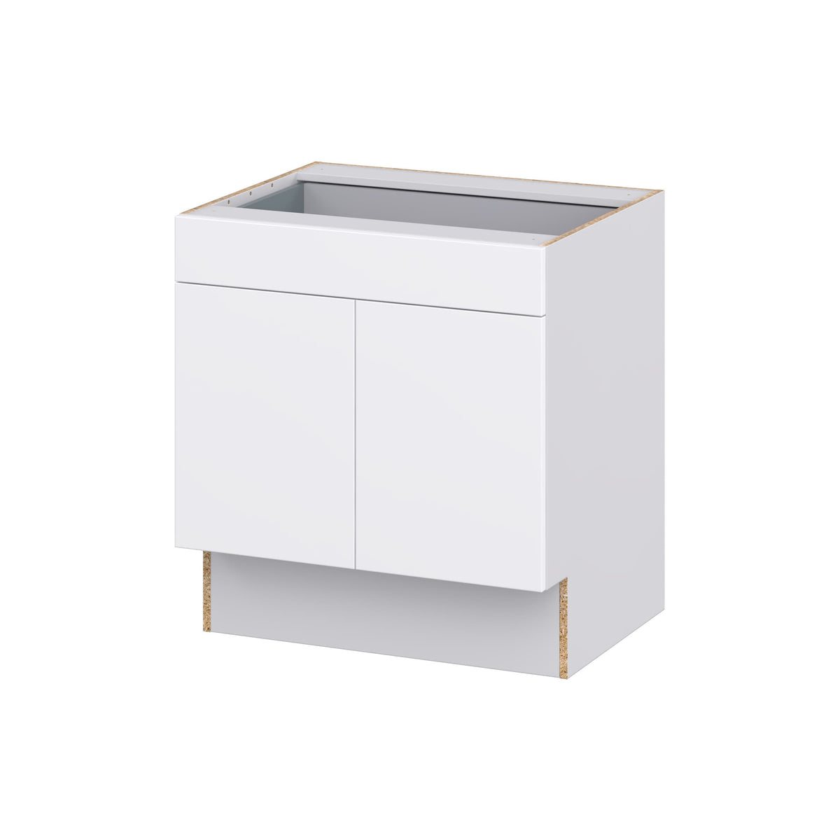 Hugo&Borg Lasalle 30-in W x 32.5-in H x 25-in D Bright White Slab 1-Drawer Base Fully Assembled Cabinet (Flat Panel Slab Style)
