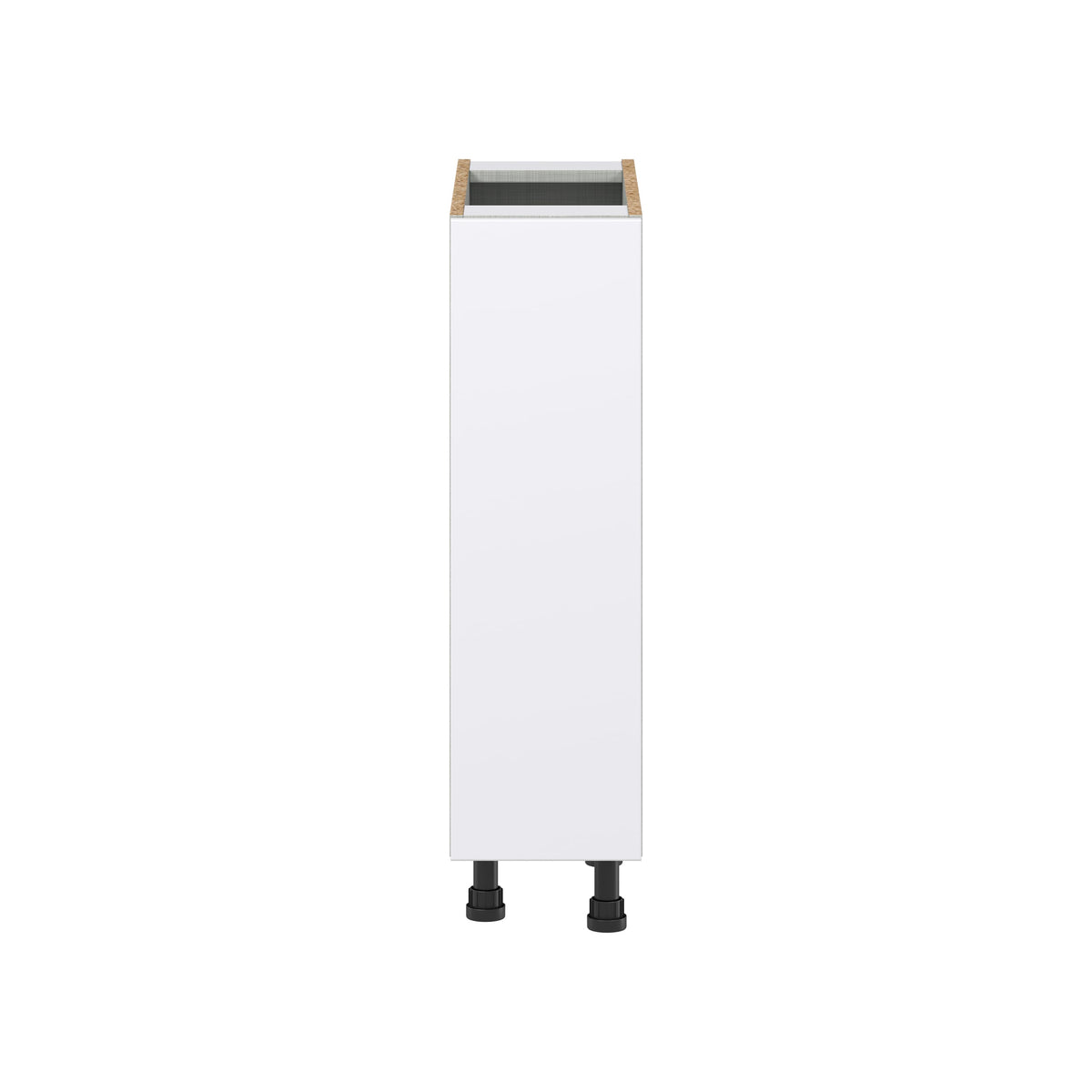 Hugo&Borg Lasalle 9-in W x 34.5-in H x 24-in D Bright White Slab Base Fully Assembled Cabinet (Flat Panel Slab Door Style)