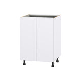 Hugo&Borg Lasalle 24-in W x 34.5-in H x 24-in D Bright White Slab Base Fully Assembled Cabinet (Flat Panel Slab Door Style)