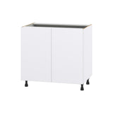 Hugo&Borg Lasalle 36-in W x 34.5-in H x 24-in D Bright White Slab Base Fully Assembled Cabinet (Flat Panel Slab Door Style)