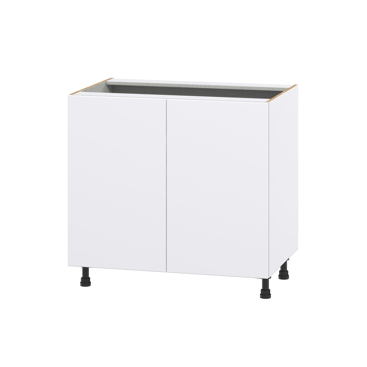 Hugo&Borg Lasalle 36-in W x 34.5-in H x 24-in D Bright White Slab 3-Drawers Base Fully Assembled Cabinet (Flat Panel Slab Style)