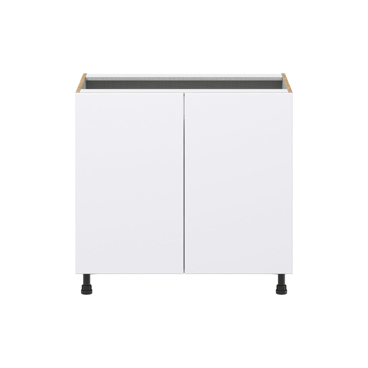 Hugo&Borg Lasalle 36-in W x 34.5-in H x 24-in D Bright White Slab 3-Drawers Base Fully Assembled Cabinet (Flat Panel Slab Style)