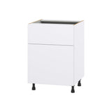 Hugo&Borg Lasalle 24-in W x 34.5-in H x 24-in D Bright White Slab 1-Drawer Base Fully Assembled Cabinet (Flat Panel Slab Style)