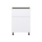Hugo&Borg Lasalle 24-in W x 34.5-in H x 24-in D Bright White Slab 1-Drawer Base Fully Assembled Cabinet (Flat Panel Slab Style)