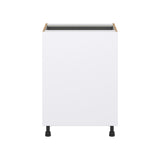 Hugo&Borg Lasalle 24-in W x 34.5-in H x 24-in D Bright White Slab Sink Base Fully Assembled Cabinet (Flat Panel Slab Style)