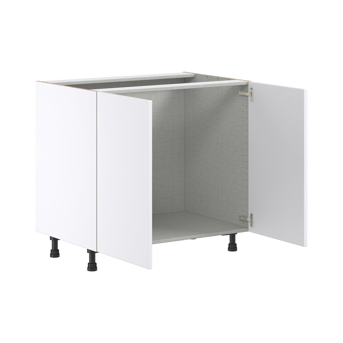 Hugo&Borg Lasalle 36-in W x 34.5-in H x 24-in D Bright White Slab Sink Base Fully Assembled Cabinet (Flat Panel Slab Style)