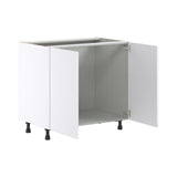 Hugo&Borg Lasalle 36-in W x 34.5-in H x 24-in D Bright White Slab Sink Base Fully Assembled Cabinet (Flat Panel Slab Style)