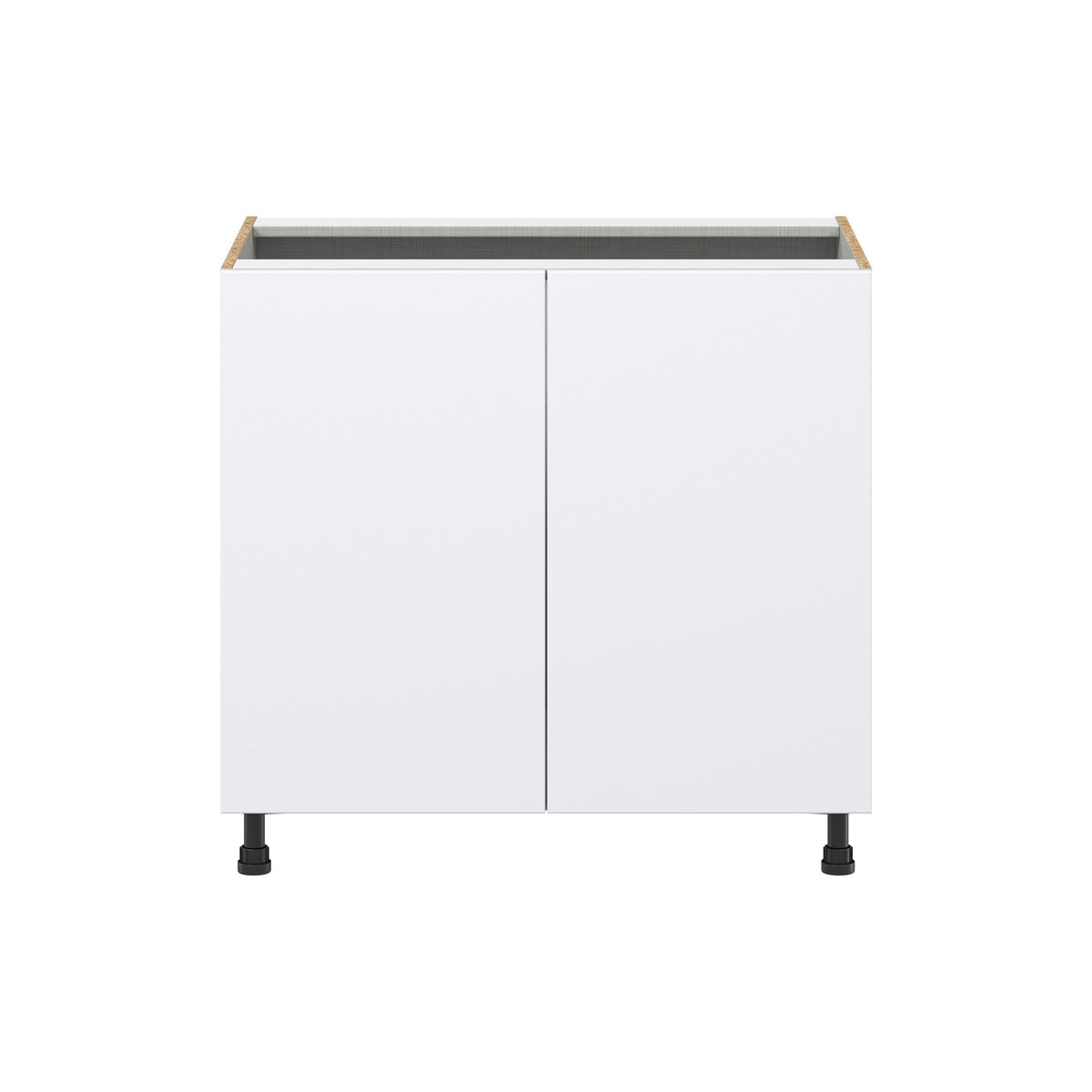 Hugo&Borg Lasalle 36-in W x 34.5-in H x 24-in D Bright White Slab Sink Base Fully Assembled Cabinet (Flat Panel Slab Style)