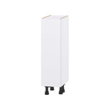 Hugo&Borg Lasalle 9-in W x 34.5-in H x 14-in D Bright White Slab Base Fully Assembled Cabinet (Flat Panel Slab Door Style)