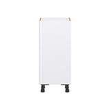 Hugo&Borg Lasalle 15-in W x 34.5-in H x 14-in D Bright White Slab Base Fully Assembled Cabinet (Flat Panel Slab Door Style)