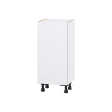 Hugo&Borg Lasalle 15-in W x 34.5-in H x 14-in D Bright White Slab Base Fully Assembled Cabinet (Flat Panel Slab Door Style)