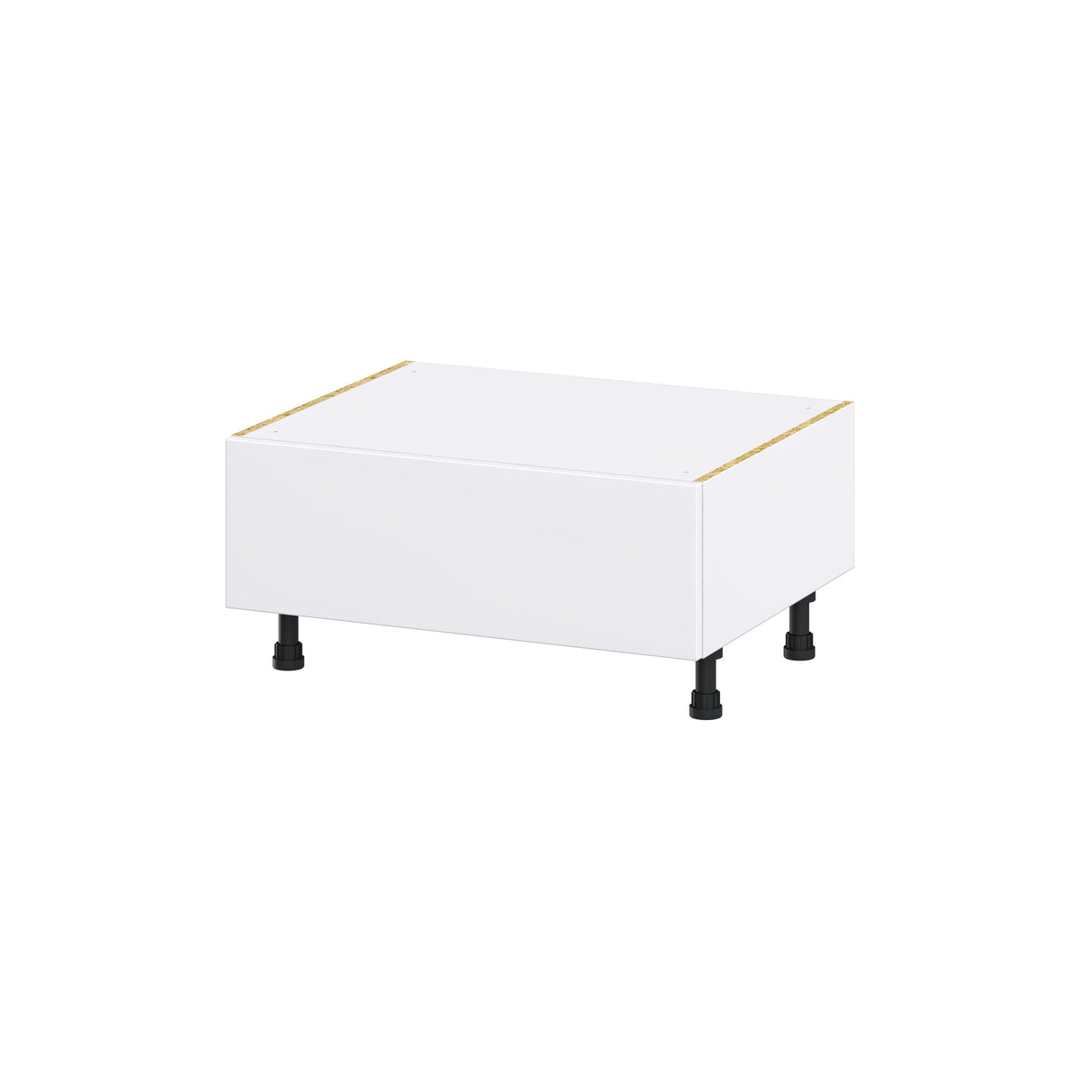 Hugo&Borg Lasalle 30-in W x 14.5-in H x 24-in D Bright White Slab 1-Drawer Base Fully Assembled Cabinet (Flat Panel Style)