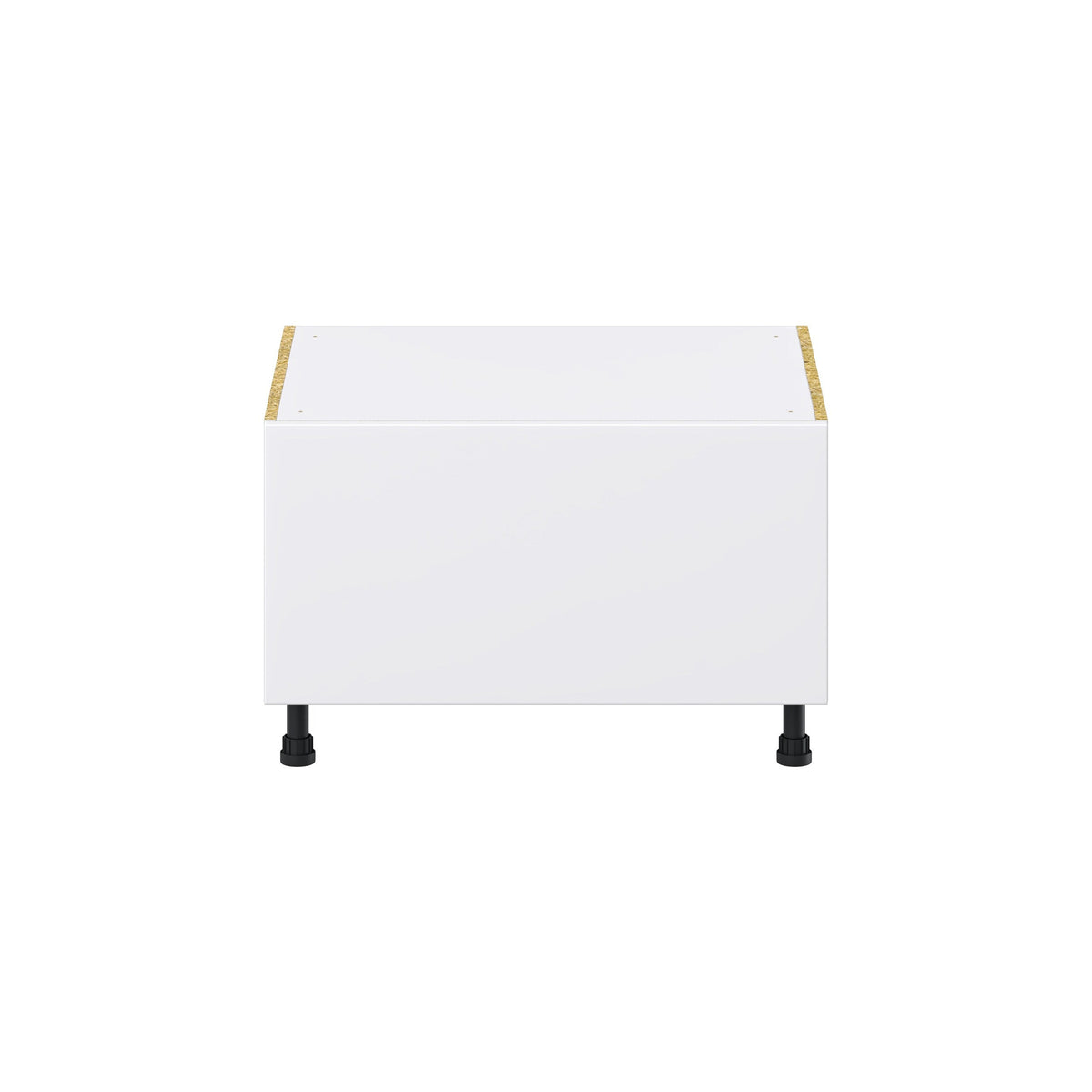 Hugo&Borg Lasalle 30-in W x 19.5-in H x 24-in D Bright White Slab 1-Drawer Base Fully Assembled Cabinet (Flat Panel Style)