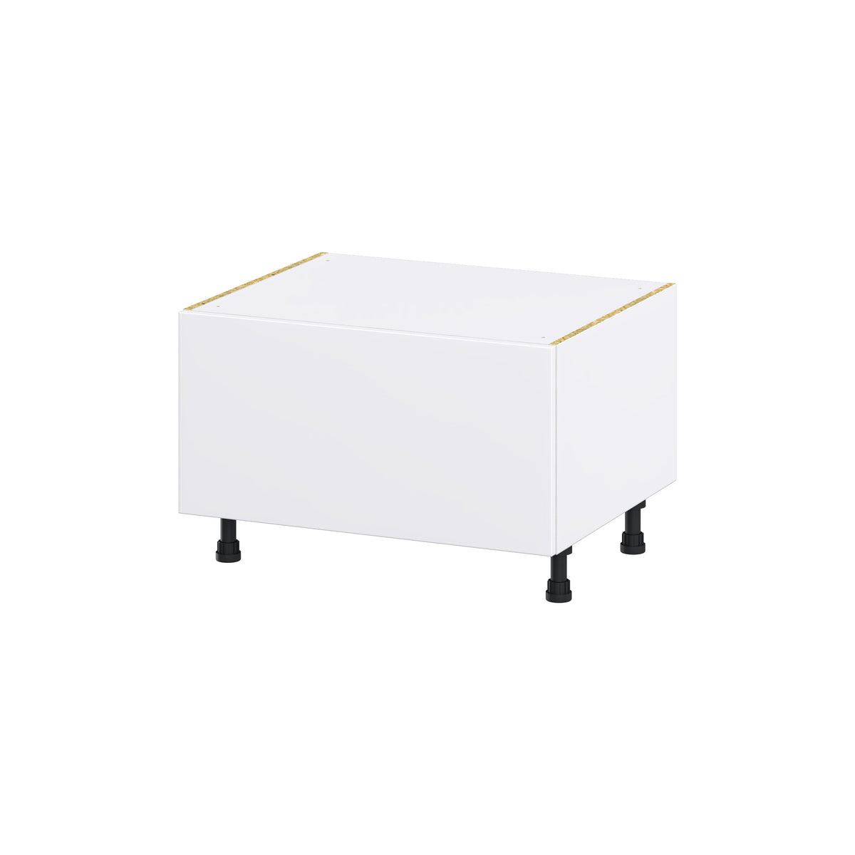 Hugo&Borg Lasalle 30-in W x 19.5-in H x 24-in D Bright White Slab 1-Drawer Base Fully Assembled Cabinet (Flat Panel Style)