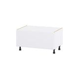 Hugo&Borg Lasalle 36-in W x 19.5-in H x 24-in D Bright White Slab 1-Drawer Base Fully Assembled Cabinet (Flat Panel Style)