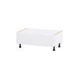Hugo&Borg Lasalle 36-in W x 14.5-in H x 24-in D Bright White Slab 1-Drawer Base Fully Assembled Cabinet (Flat Panel Style)