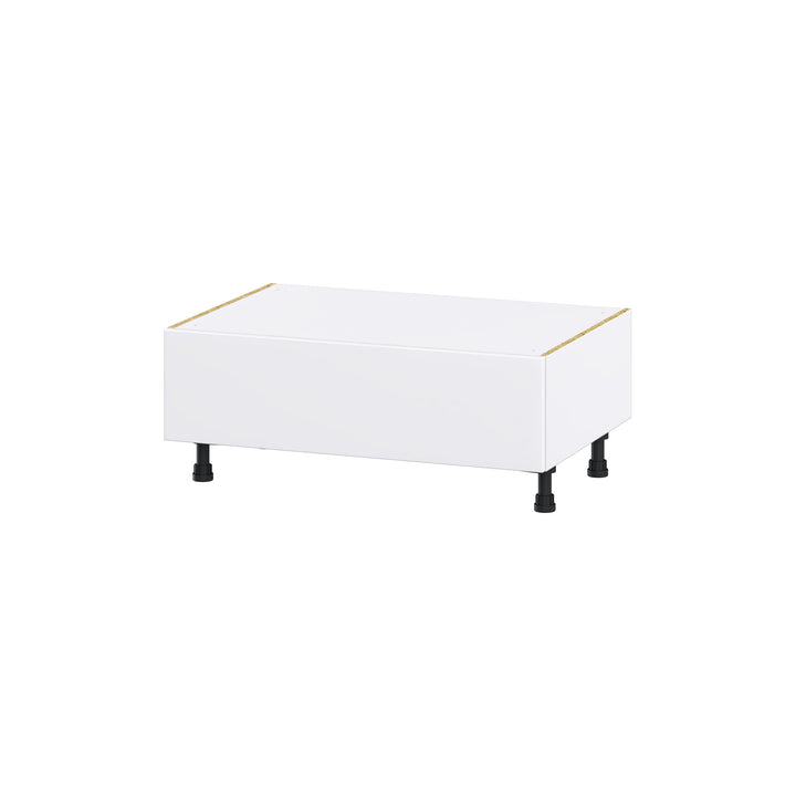 Hugo&Borg Lasalle 36-in W x 14.5-in H x 24-in D Bright White Slab 1-Drawer Base Fully Assembled Cabinet (Flat Panel Style)
