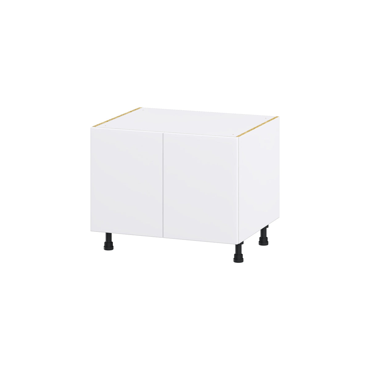 Hugo&Borg Lasalle 30-in W x 24.5-in H x 24-in D Bright White Slab Sink Base Fully Assembled Cabinet (Flat Panel Slab Style)