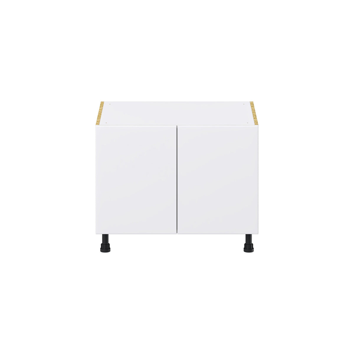 Hugo&Borg Lasalle 30-in W x 24.5-in H x 24-in D Bright White Slab Sink Base Fully Assembled Cabinet (Flat Panel Slab Style)