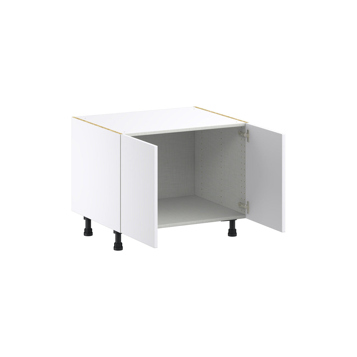 Hugo&Borg Lasalle 30-in W x 24.5-in H x 24-in D Bright White Slab Sink Base Fully Assembled Cabinet (Flat Panel Slab Style)
