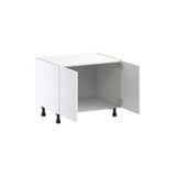 Hugo&Borg Lasalle 30-in W x 24.5-in H x 24-in D Bright White Slab Sink Base Fully Assembled Cabinet (Flat Panel Slab Style)
