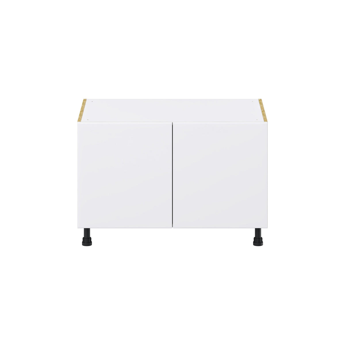 Hugo&Borg Lasalle 36-in W x 24.5-in H x 24-in D Bright White Slab Sink Base Fully Assembled Cabinet (Flat Panel Slab Style)