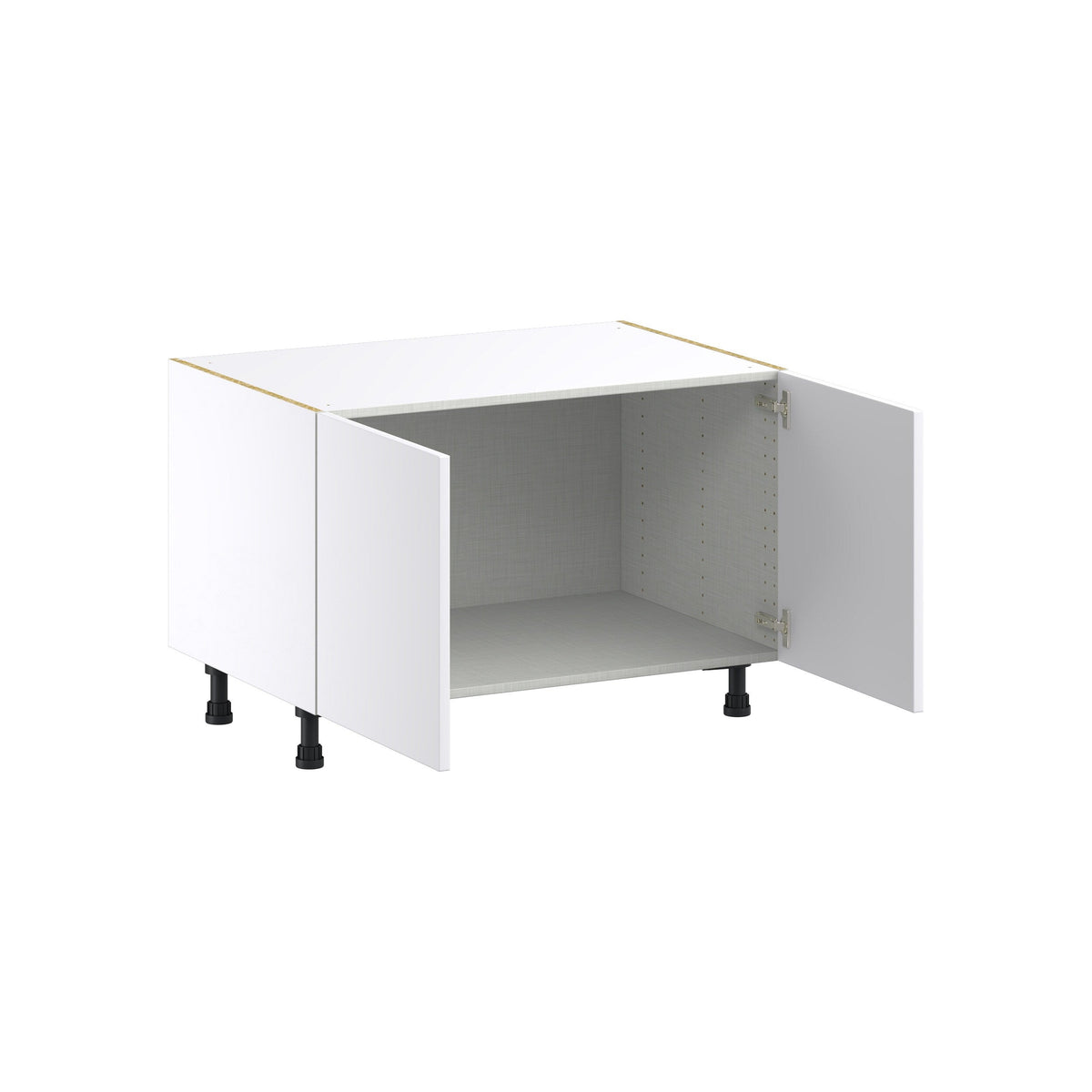 Hugo&Borg Lasalle 36-in W x 24.5-in H x 24-in D Bright White Slab Sink Base Fully Assembled Cabinet (Flat Panel Slab Style)