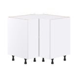 Hugo&Borg Lasalle 36-in W x 34.5-in H x 36-in D Bright White Slab L-shaped Corner Base Fully Assembled Cabinet (Flat Panel Slab Style)