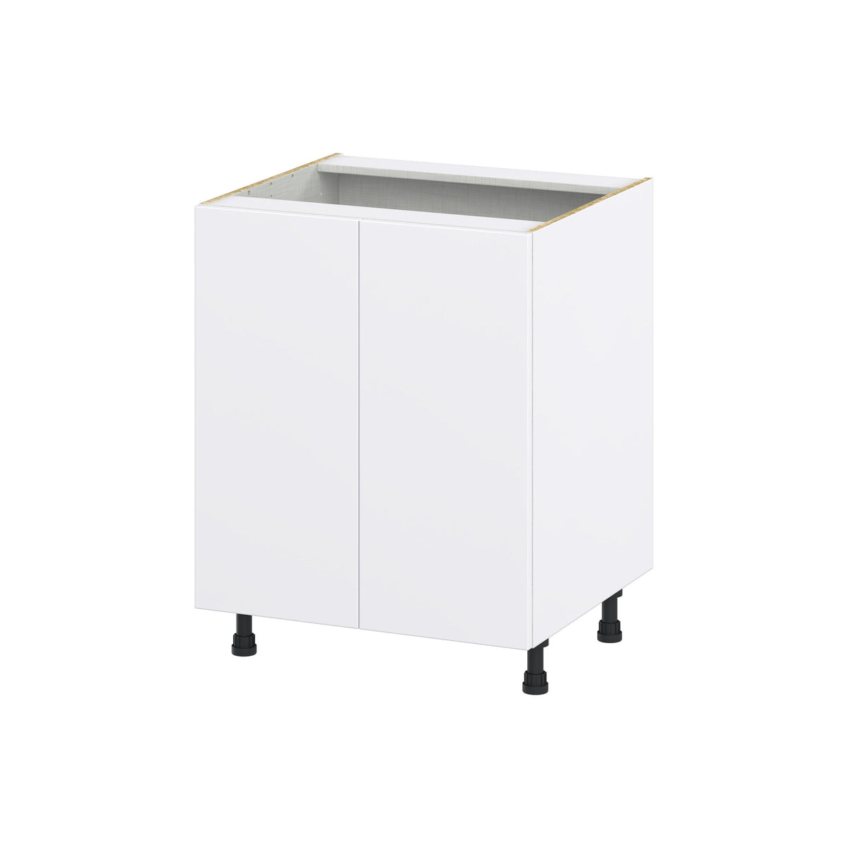 Hugo&Borg Lasalle 27-in W x 34.5-in H x 24-in D Bright White Slab Sink Base Fully Assembled Cabinet (Flat Panel Slab Style)