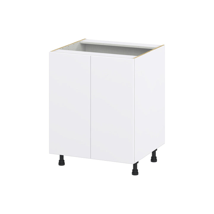 Hugo&Borg Lasalle 27-in W x 34.5-in H x 24-in D Bright White Slab Sink Base Fully Assembled Cabinet (Flat Panel Slab Style)
