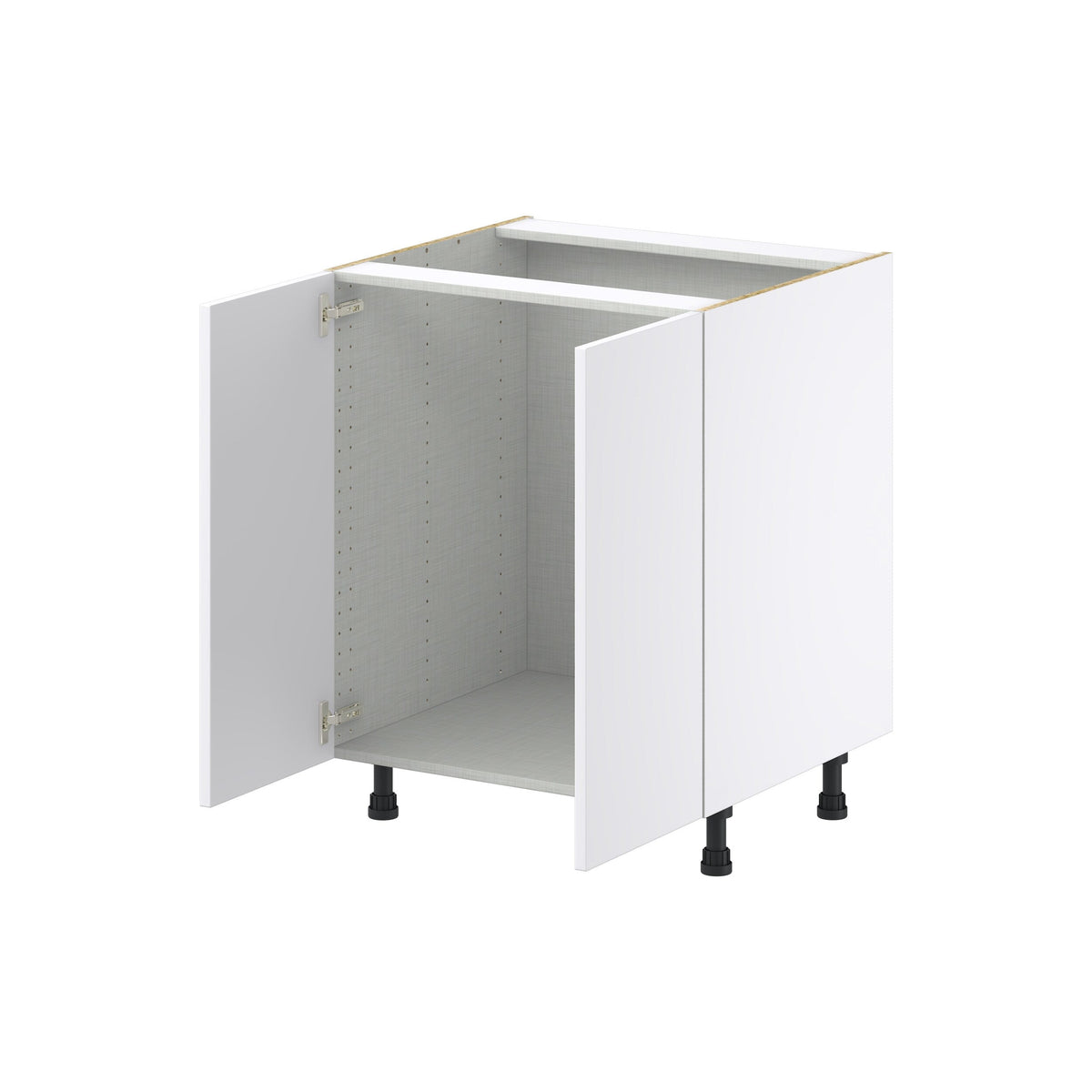 Hugo&Borg Lasalle 27-in W x 34.5-in H x 24-in D Bright White Slab Sink Base Fully Assembled Cabinet (Flat Panel Slab Style)