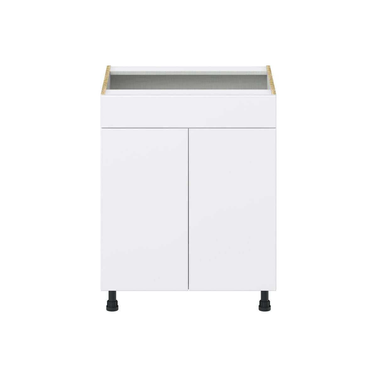 Hugo&Borg Lasalle 27-in W x 34.5-in H x 24-in D Bright White Slab Sink Base Fully Assembled Cabinet (Flat Panel Slab Style)