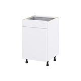Hugo&Borg Lasalle 21-in W x 34.5-in H x 24-in D Bright White Slab 1-Drawer Base Fully Assembled Cabinet (Flat Panel Slab Style)