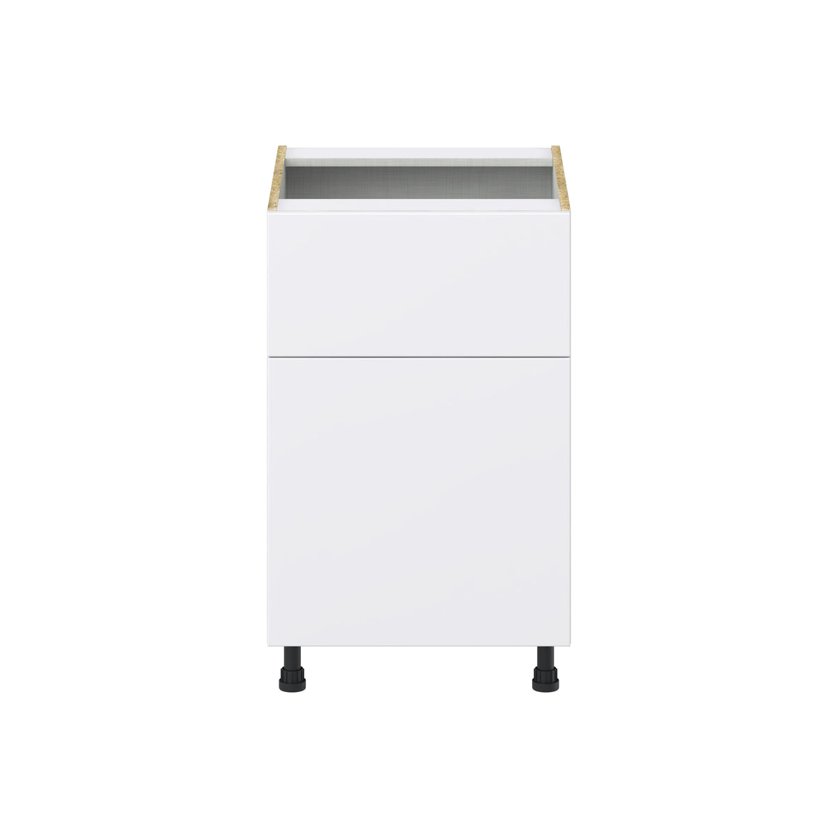 Hugo&Borg Lasalle 21-in W x 34.5-in H x 24-in D Bright White Slab 1-Drawer Base Fully Assembled Cabinet (Flat Panel Slab Style)