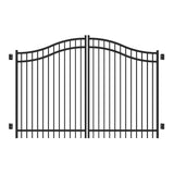 Freedom New Haven 6-ft H x 10-ft W Black Aluminum Spaced Picket Arched-top Decorative Fence Gate
