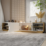 FUFU&GAGA Modern/Contemporary Yellow Tv Cabinet (Accommodates TVs more than 70-in)