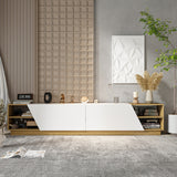 FUFU&GAGA Modern/Contemporary Yellow Tv Cabinet (Accommodates TVs more than 70-in)