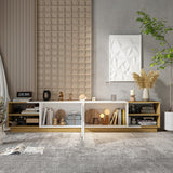 FUFU&GAGA Modern/Contemporary Yellow Tv Cabinet (Accommodates TVs more than 70-in)