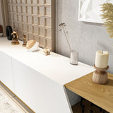 FUFU&GAGA Modern/Contemporary Yellow Tv Cabinet (Accommodates TVs more than 70-in)