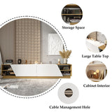FUFU&GAGA Modern/Contemporary Yellow Tv Cabinet (Accommodates TVs more than 70-in)