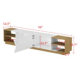FUFU&GAGA Modern/Contemporary Yellow Tv Cabinet (Accommodates TVs more than 70-in)