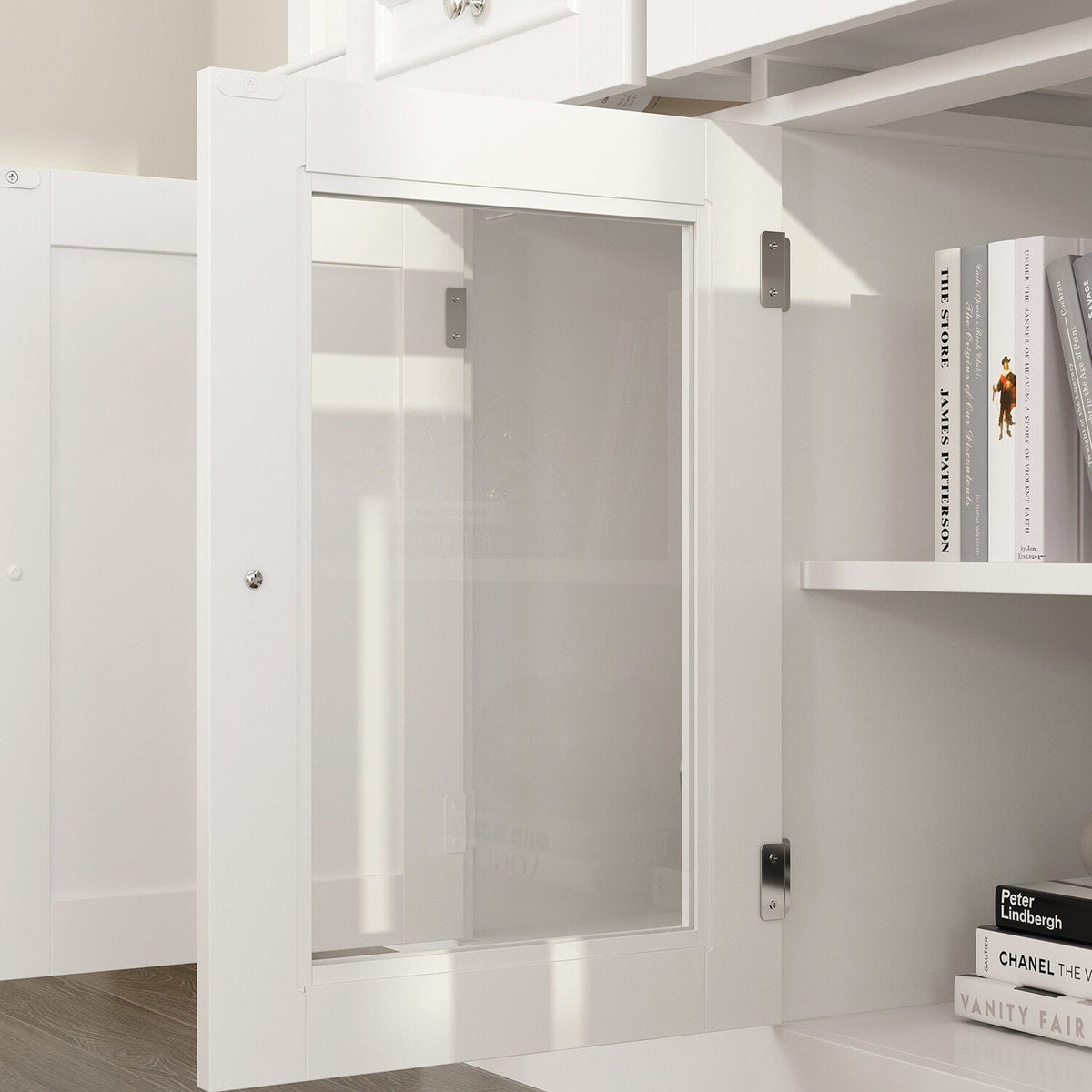 FUFU&GAGA Modern/Contemporary White Tv Cabinet (Accommodates TVs up to 55-in)