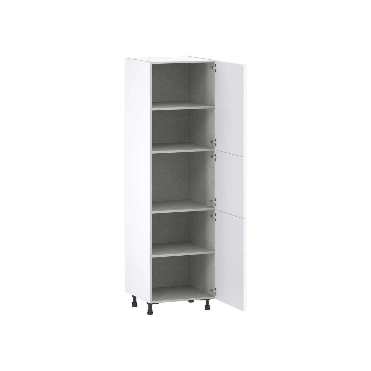 Hugo&Borg Lasalle 24-in W x 84.5-in H x 24-in D Bright White Slab Pantry Fully Assembled Cabinet (Flat Panel Slab Door Style)