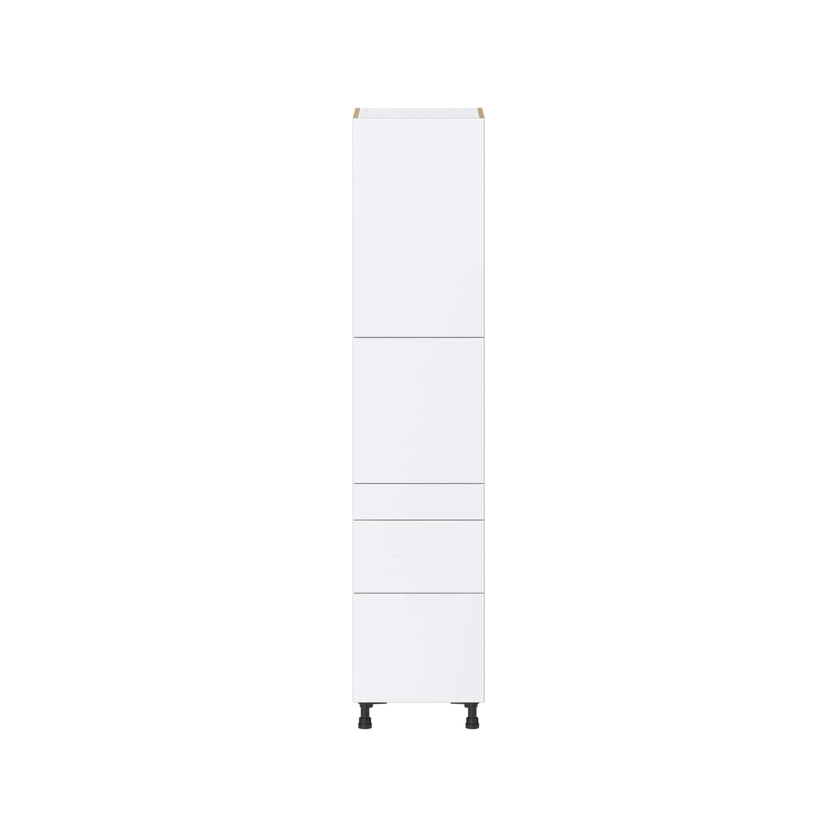 Hugo&Borg Lasalle 18-in W x 84.5-in H x 24-in D Bright White Slab 5-Drawer Pantry Fully Assembled Cabinet (Flat Panel Slab Style)
