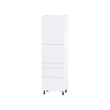 Hugo&Borg Lasalle 24-in W x 84.5-in H x 24-in D Bright White Slab 5-Drawer Pantry Fully Assembled Cabinet (Flat Panel Slab Style)
